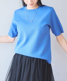 coen（コーエン）の「サラコソウバリクルー5分袖サマーニット（ニット/セーター）」