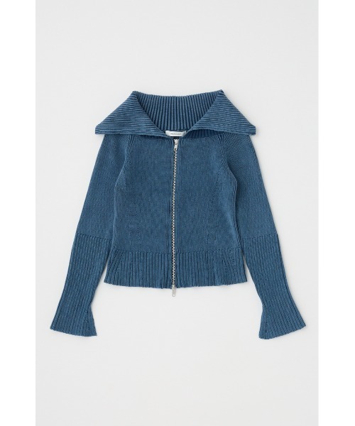 セール】BIG COLLAR ZIP UP ニット トップス（ニット/セーター