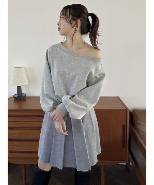 dazzlin(ダズリン)の「HWベルトミディスカート(スカート・レディース・ネイビー/グレー/アイボリー・SMALL/MEDIUM)」の5枚目の写真