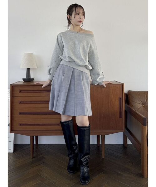 dazzlin(ダズリン)の「HWベルトミディスカート(スカート・レディース・ネイビー/グレー/アイボリー・SMALL/MEDIUM)」の8枚目の写真
