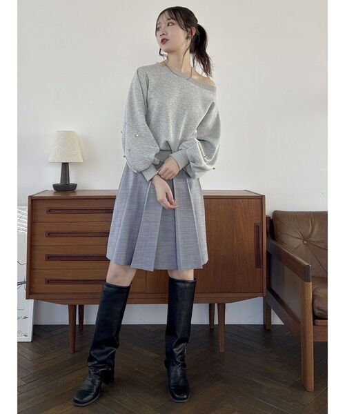 dazzlin(ダズリン)の「HWベルトミディスカート(スカート・レディース・ネイビー/グレー/アイボリー・SMALL/MEDIUM)」の9枚目の写真