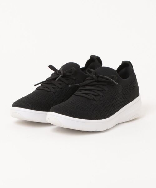 fitflop(フィットフロップ)の「SUPER-Q KNIT SLIP-ON LACED SNEAKERS(スニーカー・レディース・ピンク/ライトブルー/ブラック・US8/US7.5/US7/US6.5/US6/US5.5/US5)」の2枚目の写真
