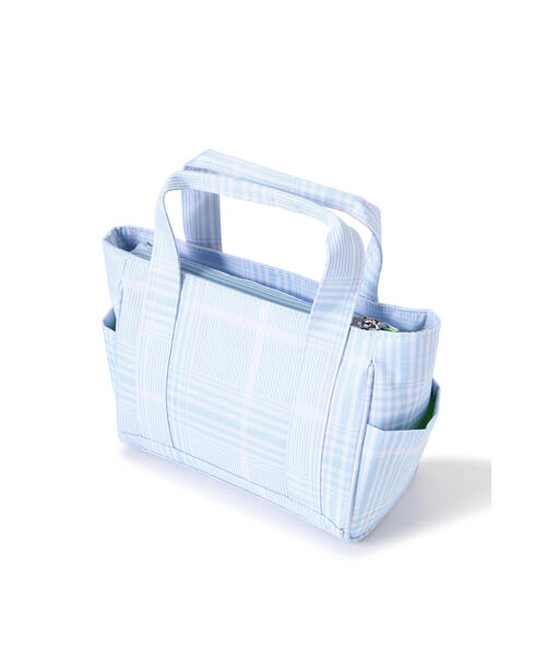 【新品未使用】 PG SMILEチャーム付き チェック柄カートバッグ PEARLY GATES】PG SMILEチャーム付き チェック柄カートバッグ (UNISEX)