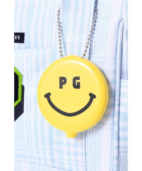 PEARLY GATES】PG SMILEチャーム付き チェック柄カートバッグ (UNISEX)