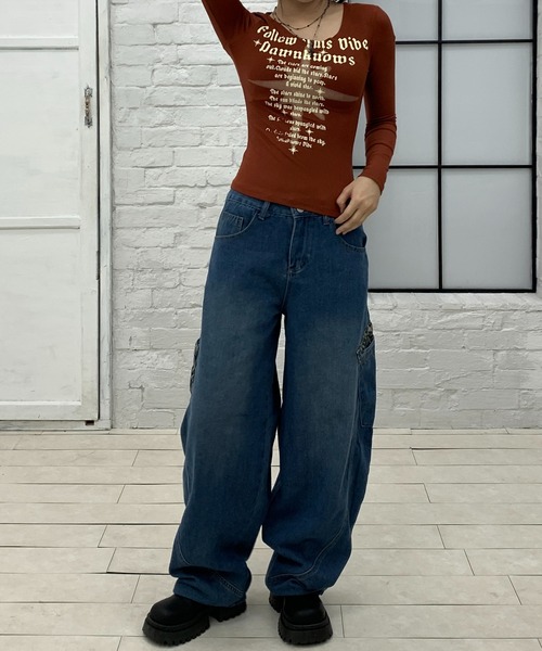 lilful(リルフル)の「ロゴプリントコンパクトロンT(Tシャツ/カットソー・レディース・ブラック/ブラウン・M/L)」の20枚目の写真
