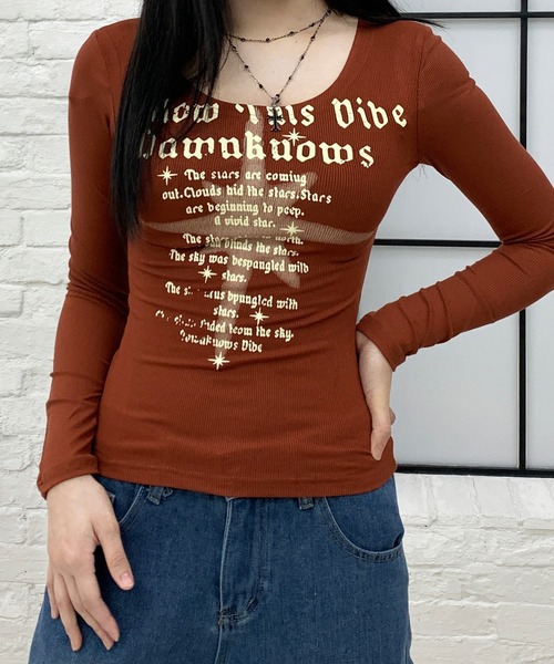 lilful(リルフル)の「ロゴプリントコンパクトロンT(Tシャツ/カットソー・レディース・ブラック/ブラウン・M/L)」の22枚目の写真