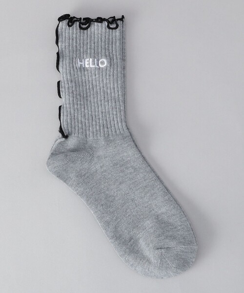 coen（コーエン）の「【再入荷・新色登場】配色メロー ロゴ刺繍 リブソックス（ソックス/靴下・レディース・その他1/ブラック/ナチュラル/オフホワイト/ライトピンク/コバルトブルー/グレー系/イエロー/その他2・FREE）」の9枚目の写真