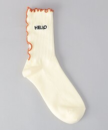 coen（コーエン）の「【再入荷・新色登場】配色メロー ロゴ刺繍 リブソックス（ソックス/靴下）」