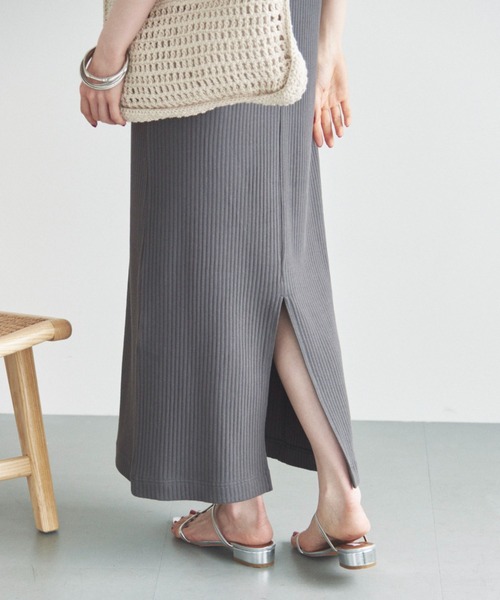 Doux archives（ドゥアルシーヴ）の「衿付カットリブワンピース（ワンピース・レディース・チャコールグレー/ブラック/グリーン系その他・FREE）」の18枚目の写真