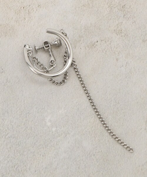 grove（グローブ）の「メタルチェーンイヤリング（イヤリング・レディース・シルバー/ゴールド・00）」の4枚目の写真
