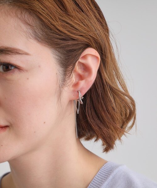 grove（グローブ）の「メタルチェーンイヤリング（イヤリング・レディース・シルバー/ゴールド・00）」の7枚目の写真