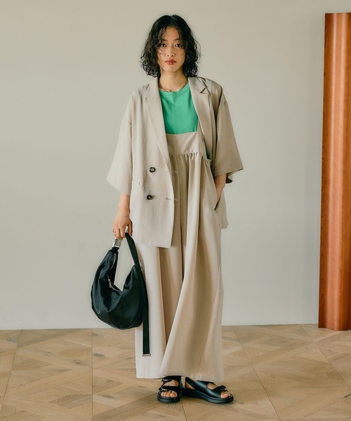 LEPSIM（レプシィム）の「2WAYメタルバックルバッグ　326224（ショルダーバッグ・レディース・カーキ/ブラック/ライトグレー・ONE SIZE）」の6枚目の写真