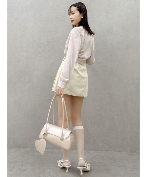 dazzlin(ダズリン)の「サイドプリーツミニスカート(スカート・レディース・アイボリー/チャコールグレー・SMALL/MEDIUM)」の14枚目の写真