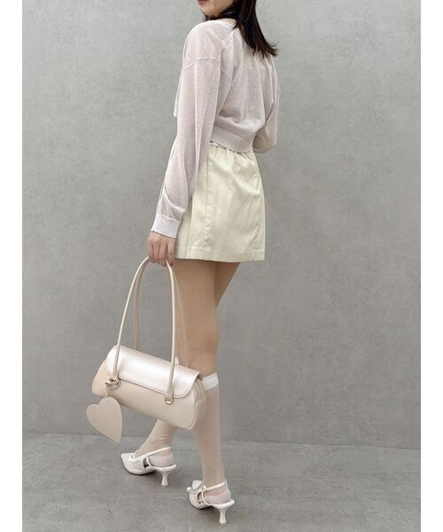 dazzlin(ダズリン)の「サイドプリーツミニスカート(スカート・レディース・アイボリー/チャコールグレー・SMALL/MEDIUM)」の15枚目の写真