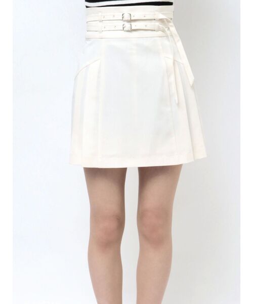dazzlin(ダズリン)の「サイドプリーツミニスカート(スカート・レディース・アイボリー/チャコールグレー・SMALL/MEDIUM)」の16枚目の写真