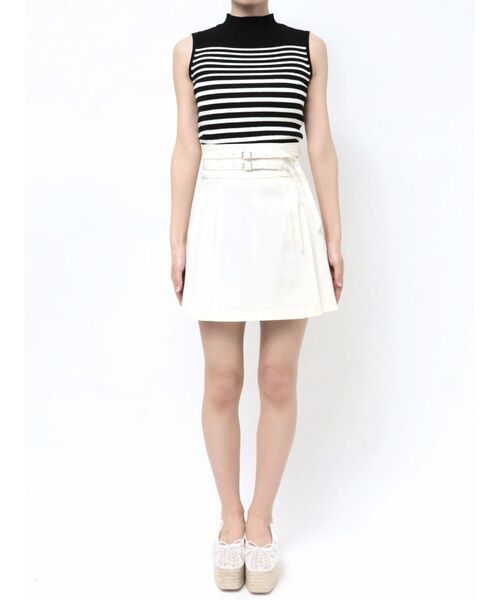 dazzlin(ダズリン)の「サイドプリーツミニスカート(スカート・レディース・アイボリー/チャコールグレー・SMALL/MEDIUM)」の22枚目の写真