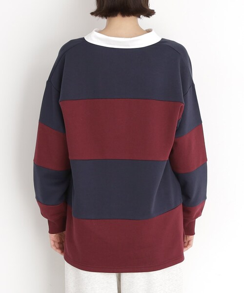 THE SHOP TK （ザ ショップ ティーケー ）の「ラガーシャツ/洗濯機OK（Tシャツ/カットソー・レディース・ホワイト系7/ネイビー系4・99）」の13枚目の写真