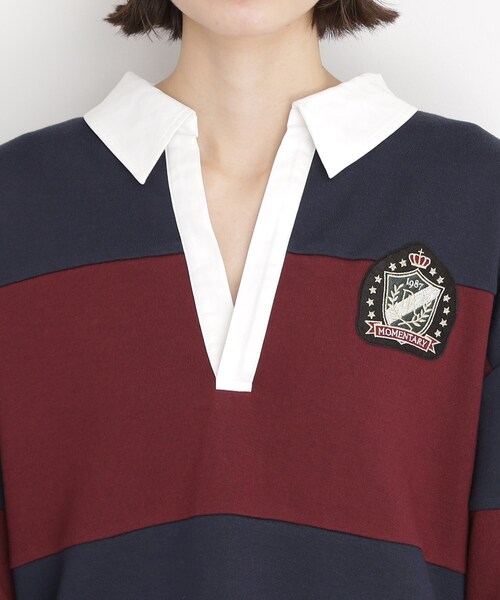 THE SHOP TK （ザ ショップ ティーケー ）の「ラガーシャツ/洗濯機OK（Tシャツ/カットソー・レディース・ホワイト系7/ネイビー系4・99）」の14枚目の写真