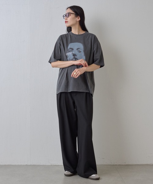COLONY 2139（コロニートゥーワンスリーナイン）の「ピグメント加工レディプリントTシャツ（Tシャツ/カットソー・メンズ・ブラック/オリーブ・MEDIUM/LARGE）」の5枚目の写真