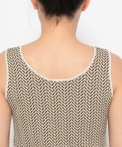 LOWRYS FARM（ローリーズファーム）の「ＪＱＤニットタンク　309014（タンクトップ・レディース・アイボリー/ブラック・FREE）」の8枚目の写真