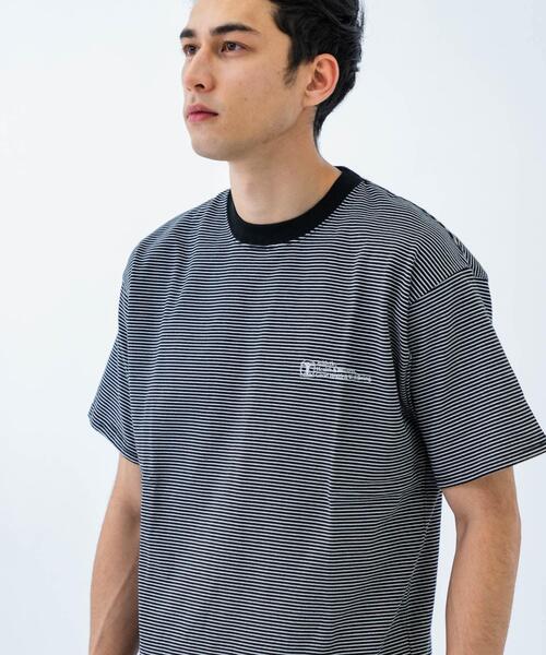 Russell Athletic(ラッセルアスレティック)の「『別注』RUSSELL ATHLETIC×UR BORDER SHORT-SLEEVE TEE(Tシャツ/カットソー・メンズ・ホワイト/ネイビー/ブラック・MEDIUM/LARGE)」の9枚目の写真