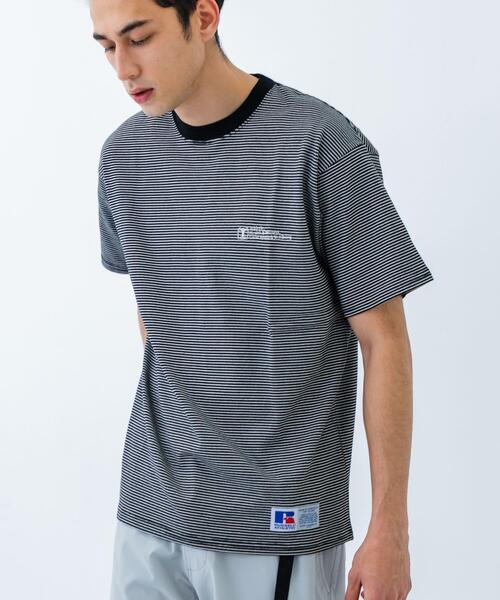 Russell Athletic(ラッセルアスレティック)の「『別注』RUSSELL ATHLETIC×UR BORDER SHORT-SLEEVE TEE(Tシャツ/カットソー・メンズ・ホワイト/ネイビー/ブラック・MEDIUM/LARGE)」の10枚目の写真