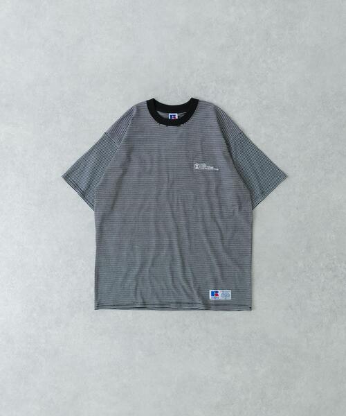 Russell Athletic(ラッセルアスレティック)の「『別注』RUSSELL ATHLETIC×UR BORDER SHORT-SLEEVE TEE(Tシャツ/カットソー・メンズ・ホワイト/ネイビー/ブラック・MEDIUM/LARGE)」の15枚目の写真