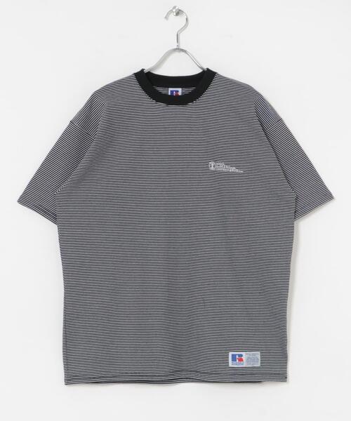 Russell Athletic(ラッセルアスレティック)の「『別注』RUSSELL ATHLETIC×UR BORDER SHORT-SLEEVE TEE(Tシャツ/カットソー・メンズ・ホワイト/ネイビー/ブラック・MEDIUM/LARGE)」の16枚目の写真