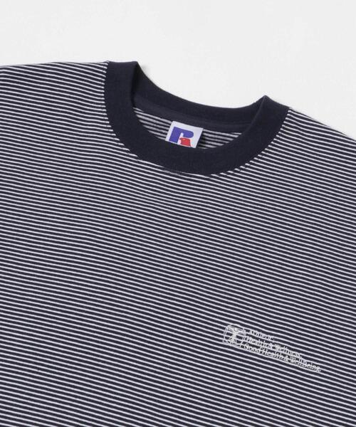Russell Athletic(ラッセルアスレティック)の「『別注』RUSSELL ATHLETIC×UR BORDER SHORT-SLEEVE TEE(Tシャツ/カットソー・メンズ・ホワイト/ネイビー/ブラック・MEDIUM/LARGE)」の19枚目の写真