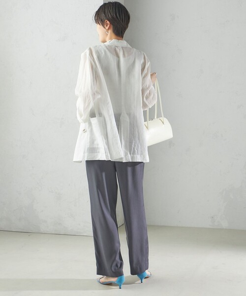 SHIPS(シップス)の「〈手洗い可能〉キュプラ混 ツイル ポケット パンツ(その他パンツ・レディース・ライトカーキ/ダークグレー・36/38)」の7枚目の写真