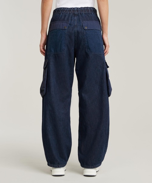 G-STAR（ジースター）の「COCOON JEANS FABRIC MIX/異素材ミックスナイロンデニムワイドルーズジーンズ（デニムパンツ・レディース・インディゴブルー・27inch/24inch/25inch/26inch）」の2枚目の写真