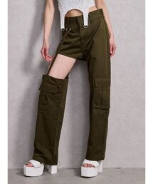 GYDA | SIDE CUTデザインカーゴカラーワイドパンツ(その他パンツ)