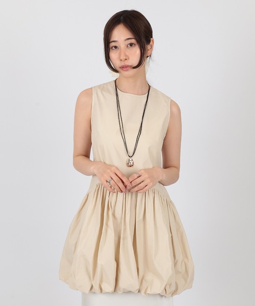 ブラウス シャツ peplum balloon sleeveless blouse レディース SUWDEE ブラウス シャツ peplum balloon sleeveless blouse