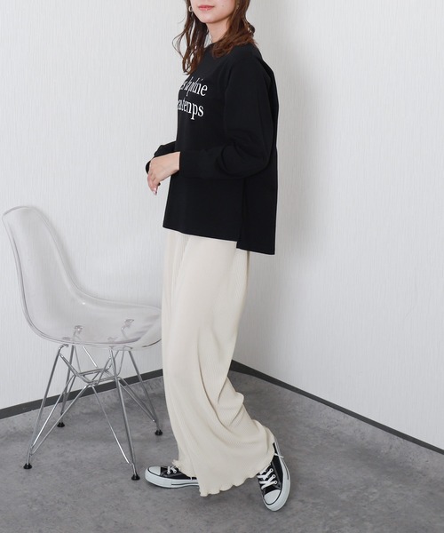 libelle more(リベル モア)の「<美脚>セミワイドパンツ プリーツパンツ【無地】(その他パンツ・レディース・アイボリー/ミント/ラベンダー/チャコール/グレイッシュベージュ/ブラック・M)」の13枚目の写真