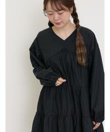 Samansa Mos2 | ティアードVネックチュニック(シャツ/ブラウス)