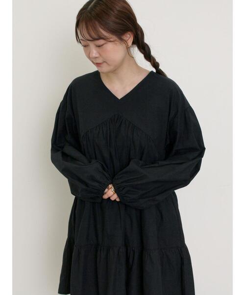 Samansa Mos2（サマンサ モスモス）の「ティアードVネックチュニック（シャツ/ブラウス・レディース・ブラック/ブルー/オフホワイト/ピンク・F）」の19枚目の写真