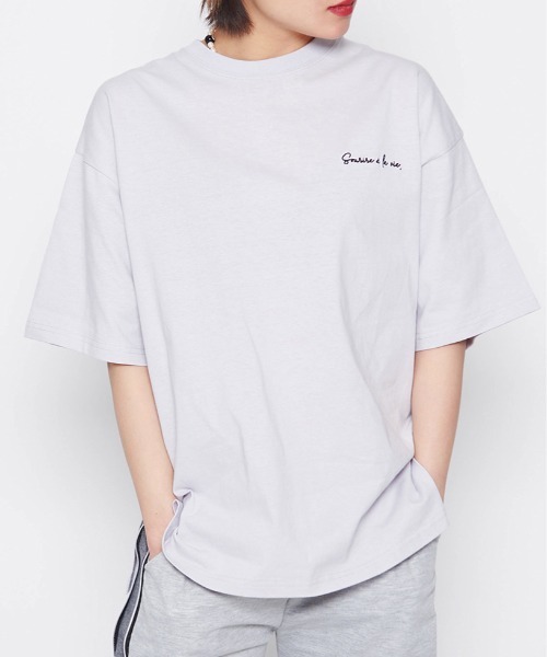 spiritoso(スピリトーゾ)の「【spiritoso】Sun Town Tシャツ(CP)(Tシャツ/カットソー・レディース・ホワイト/ブルー系/ラベンダー・F)」の14枚目の写真