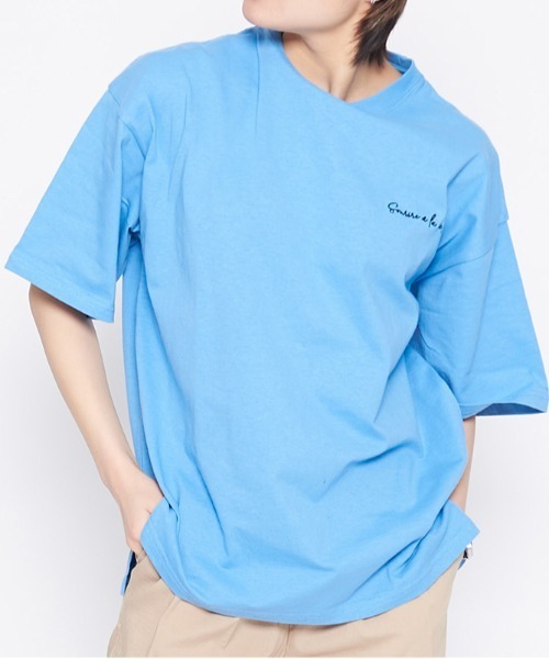 spiritoso(スピリトーゾ)の「【spiritoso】Sun Town Tシャツ(CP)(Tシャツ/カットソー・レディース・ホワイト/ブルー系/ラベンダー・F)」の9枚目の写真
