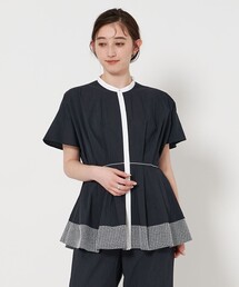 最終値下げ　UNITED ARROWS ネイビー フリルトップス 36 UNITED ARROWS｜ユナイテッドアローズのトップス（ブルー