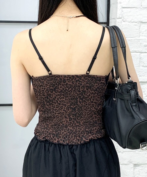 lilful(リルフル)の「【カップ付き】レオパード柄 レースキャミソール(キャミソール・レディース・ブラウン/グレー/ホワイト/ベージュ・F)」の18枚目の写真