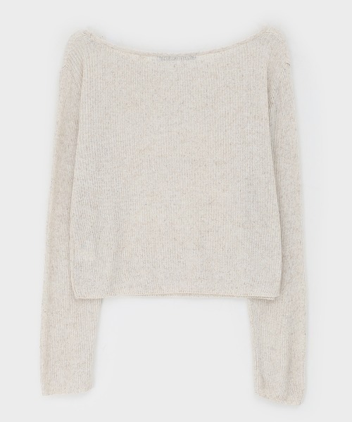 BLACKUP（ブラックアップ）の「[MADE] シャニフィサマーリブニット（ニット/セーター・レディース・ブラック/ライトベージュ・FREE）」の12枚目の写真