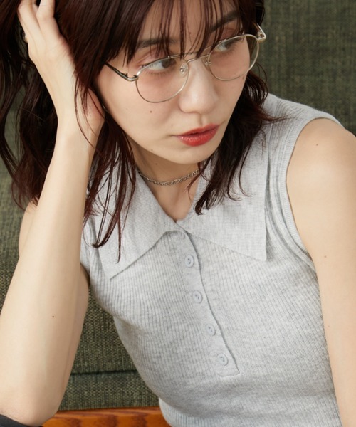 Auntie Rosa Holiday(アンティローザホリデー)の「ノースリリブポロニット(ニット/セーター・レディース・ブラック/グレー/ブラウン・FREE)」の14枚目の写真