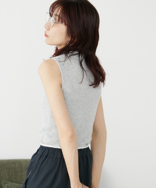 Auntie Rosa Holiday(アンティローザホリデー)の「ノースリリブポロニット(ニット/セーター・レディース・ブラック/グレー/ブラウン・FREE)」の8枚目の写真