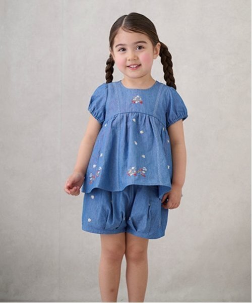 petit main（プティマイン）の「いちご刺しゅうバルーンパンツ（その他パンツ・キッズ・アイボリー/ライトピンク/ライトブルー・80ｃｍ/90cm/110cm/100cm/120cm/130cm）」の5枚目の写真