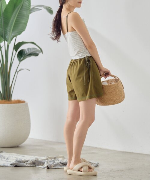 CIAOPANIC TYPY（チャオパニックティピー）の「【WEB限定】シャーリングサイドリボンストライプ水着3点セット（水着・レディース・ブラウン/オフホワイト/グレー・MEDIUM/LARGE/X-LARGE）」の12枚目の写真