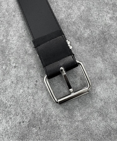 LVEU.（ラブユ.）の「【LVEU.】シンメトリーバックルベルト / ベルト グッズ 服飾雑貨 フェイクレザー ダブルバックル シンメトリー ハトメ ブラック（ベルト・レディース・ブラック・FREE）」の15枚目の写真