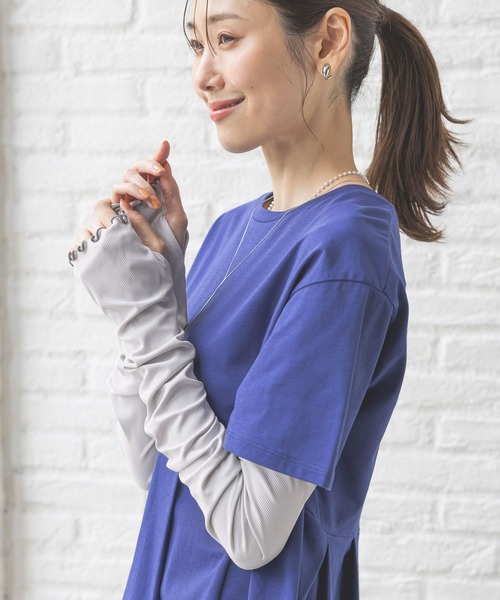 GLOBAL WORK（グローバルワーク）の「UV/冷感メロウアームカバーロング/326403（アームカバー・レディース・ベージュ/ブラック/グレー・ONE SIZE）」の9枚目の写真