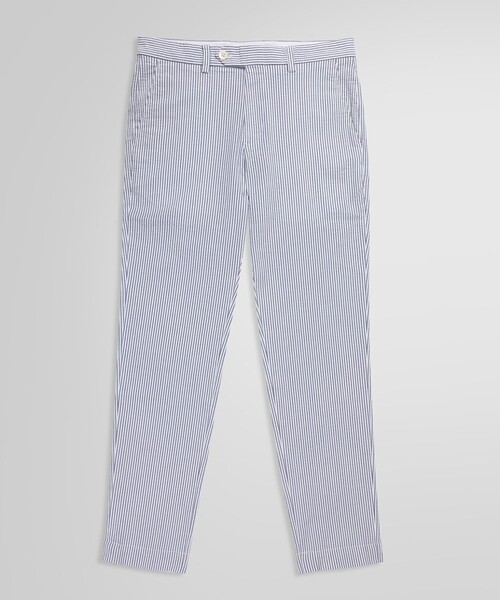 BROOKS BROTHERS(ブルックスブラザーズ)の「ストレッチコットン シアサッカー プレーンフロントパンツ Slim(スラックス・メンズ・ネイビー/ホワイト×ブルー・30inch/31inch/32inch/33inch/34inch/35inch/36inch/37inch/38inch/29inch)」の5枚目の写真