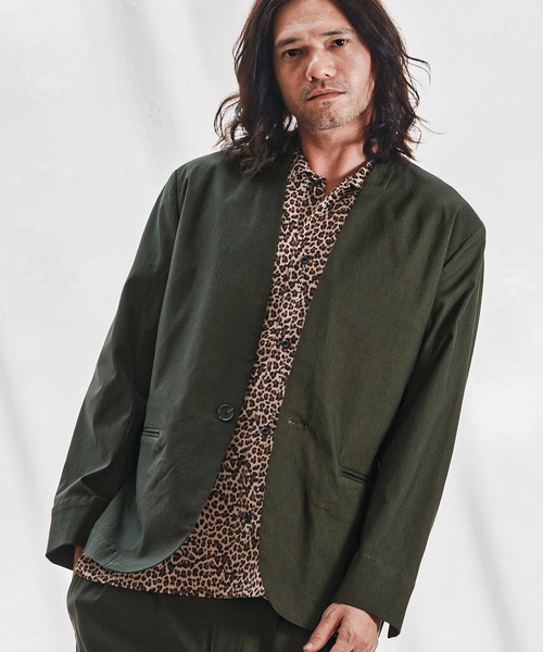 【希少ビンテージ】KAPITAL　リネン ノーカラージャケット ストール 変形 30%OFF【CAMBIO(カンビオ)】Japanese Fabricケーブルキルティングノー