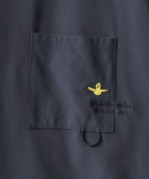 Mark Gonzales（マーク・ゴンザレス）の「MARK GONZALES ARTWORK COLLECTION/マークゴンザレス 別注 ワンポイント刺繍 ドローコード ビッグシルエット 半袖Tシャツ（Tシャツ/カットソー・メンズ・チャコール/ブラック/グレー系その他・M/L/XL）」の8枚目の写真